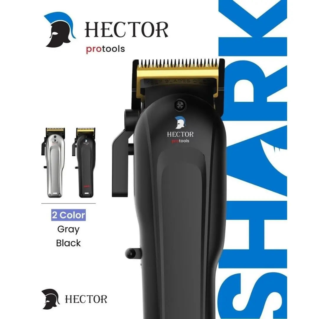 Hector Shark Traş Makinesi Siyah Profesyonel Saç Makası